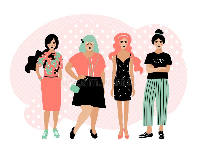 Mujeres Jovenes De La Moda, Muchachas Elegantes, Personajes De Dibujos Animados Femeninos Aislados En El Fondo Blanco Mujeres Reg Ilustración del Vector - Ilustración de ropas, aterrizaje: 131912617 Mujeres Jovenes De La Moda, Muchachas Elegantes, Personajes De Dibujos Animados Femeninos Aislados En El Fondo Blanco Mujeres Reg Ilustración del Vector - Ilustración de ropas, aterrizaje: 131912617