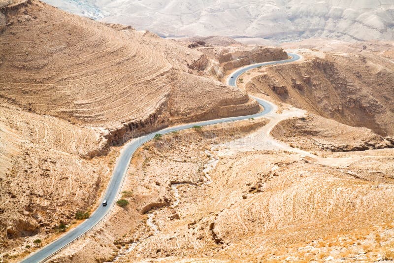 Mujib panoramicznego widok wadi fotografia royalty free