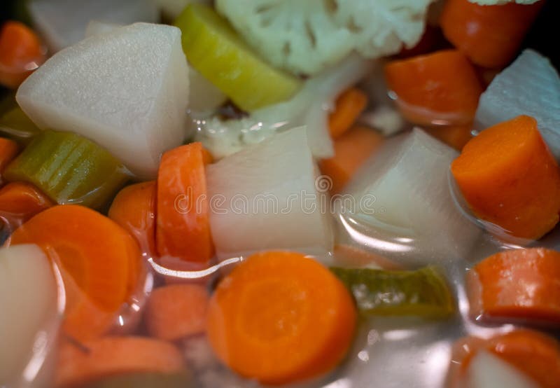 MUKHALAL / LEBANESE SHAWARMA PICKLE / ARABIC PICKLE BACKGROUND Stock