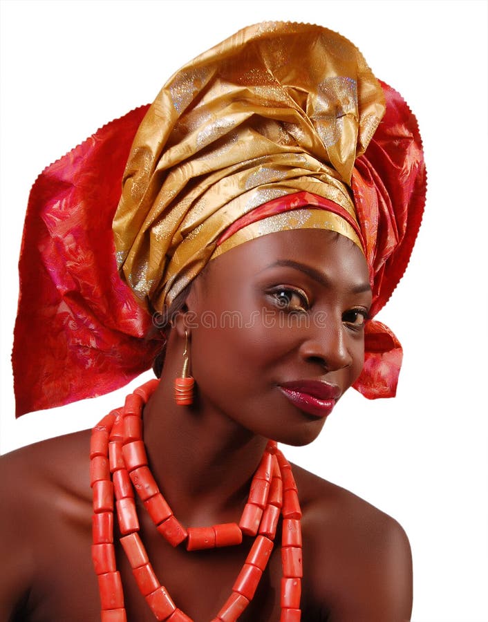 Mulher africana com headwrap fotos de stock royalty free Mulher africana com headwrap fotos de stock royalty free