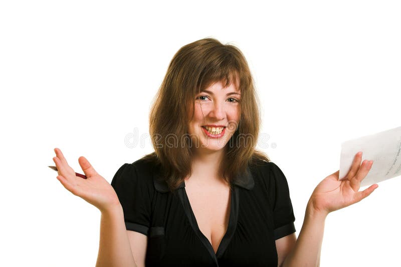 Mulher alegre imagem de stock