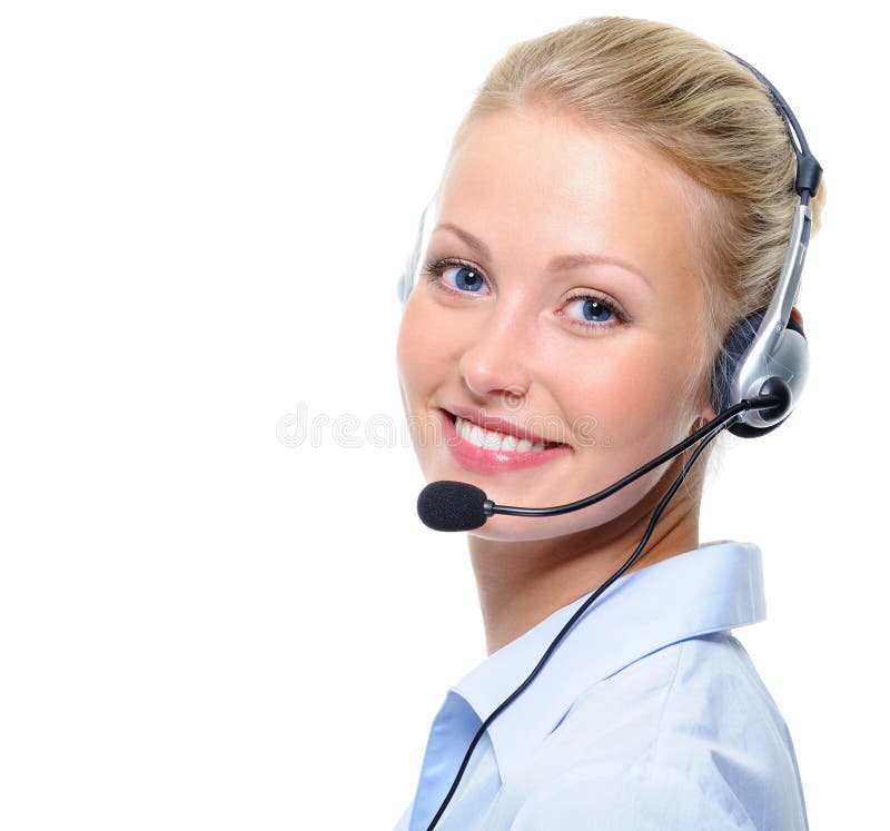 Mulher bonita e alegre com auscultadores foto de stock royalty free