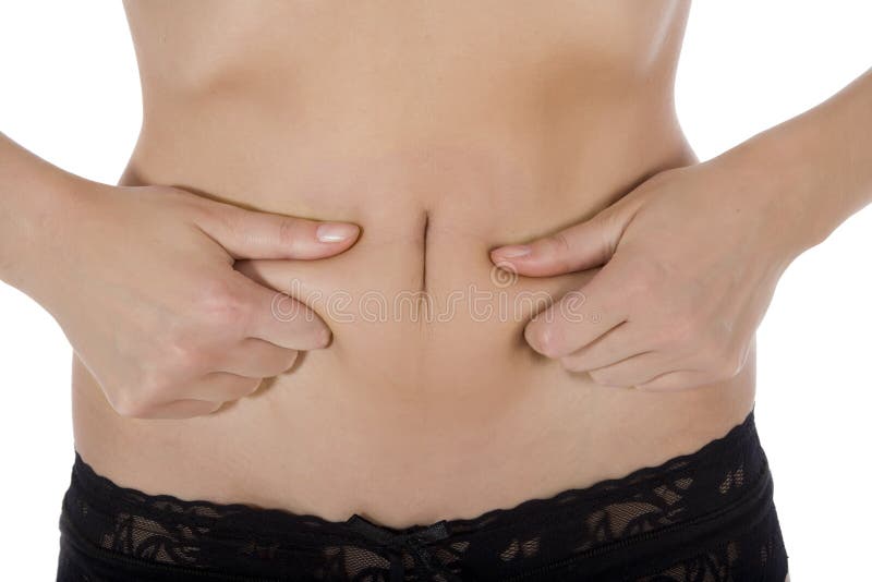 A mulher atrativa mostra o resultado da ocupação perto fotografia de stock A mulher atrativa mostra o resultado da ocupação perto fotografia de stock