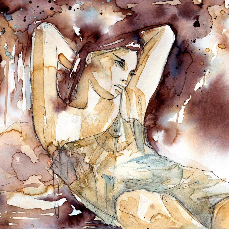 Mulher bonita ilustração royalty free