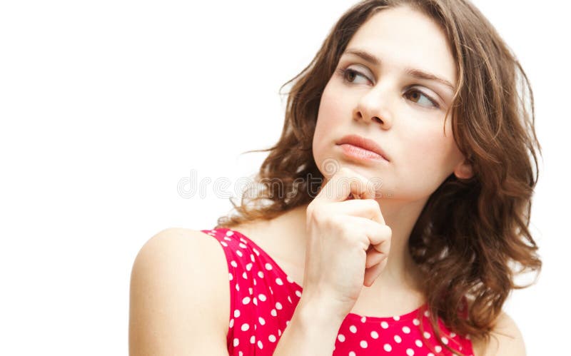 Jovem mulher bonita isolada imagem de stock