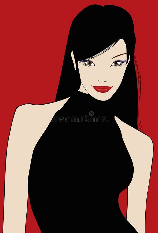 Mulher chinesa ilustração do vetor Mulher chinesa ilustração do vetor