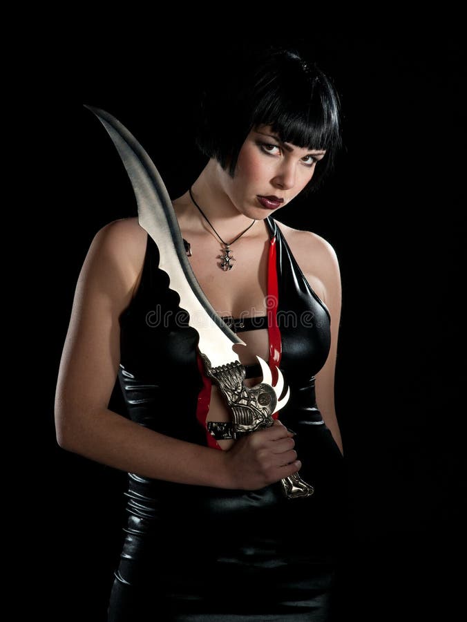 Mulher com espada fotos de stock royalty free