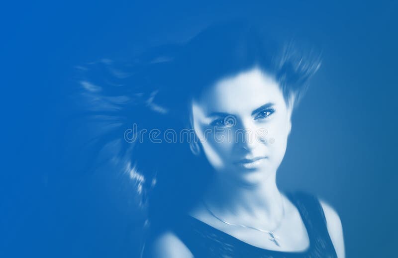 Mulher com vôo do cabelo imagens de stock Mulher com vôo do cabelo imagens de stock