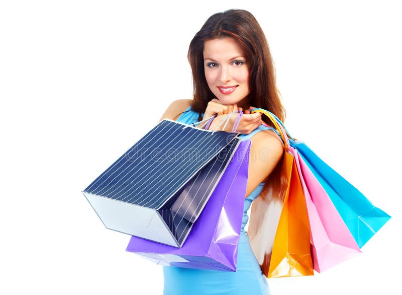 Mulher a fazer compras fotografia de stock royalty free