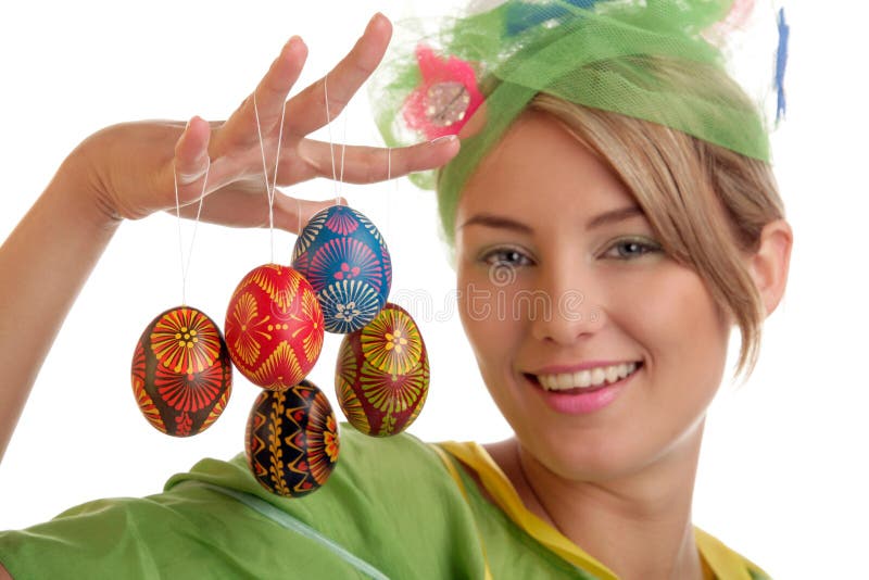 Mulher de Easter fotografia de stock royalty free