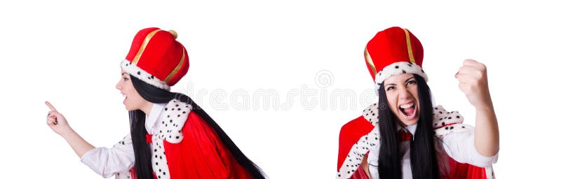 A mulher de neg?cios da rainha no conceito do neg?cio imagens de stock A mulher de neg?cios da rainha no conceito do neg?cio imagens de stock