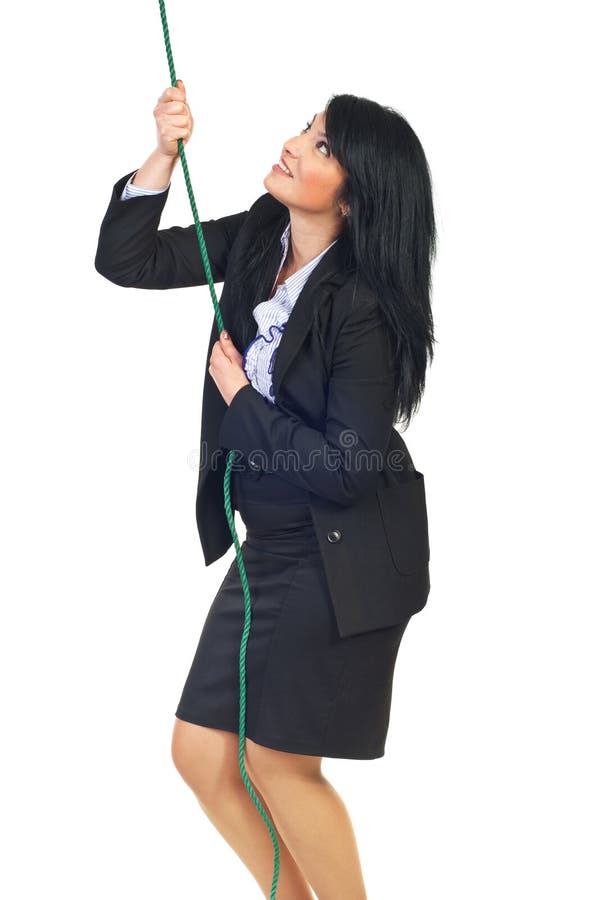 Mulher de negócio aspirada ao sucesso fotografia de stock royalty free Mulher de negócio aspirada ao sucesso fotografia de stock royalty free