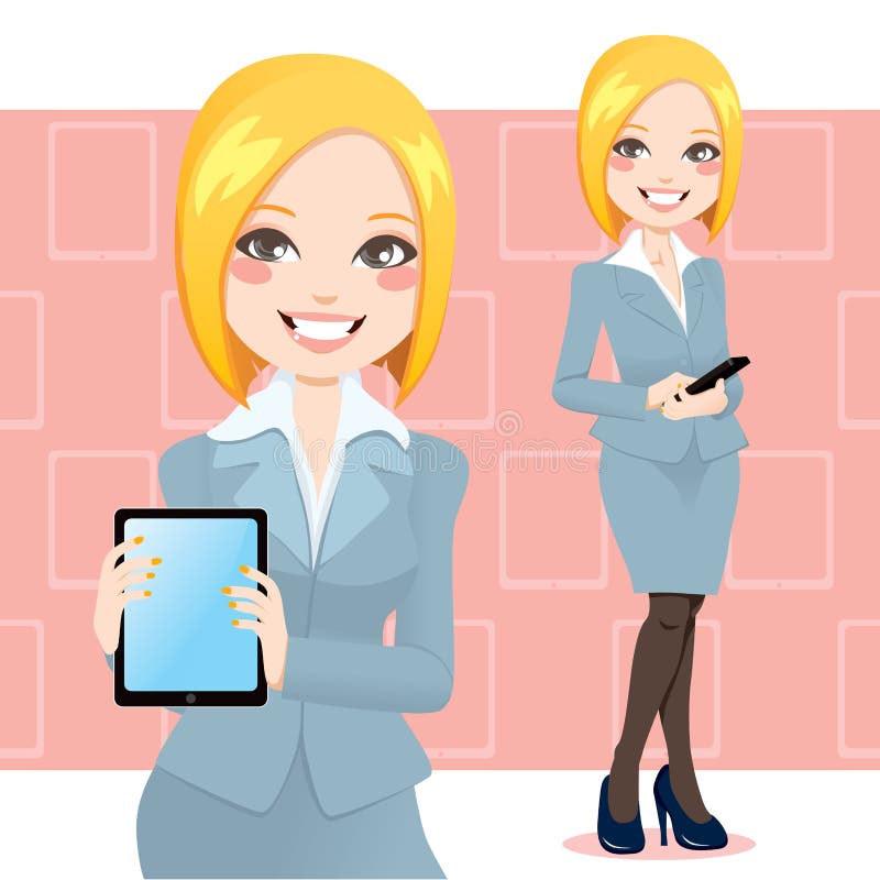 Mulher de negócio loura ilustração do vetor Mulher de negócio loura ilustração do vetor