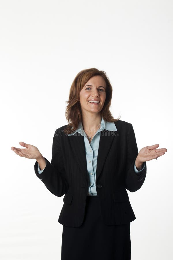 Mulher de negócios de sorriso imagens de stock royalty free Mulher de negócios de sorriso imagens de stock royalty free