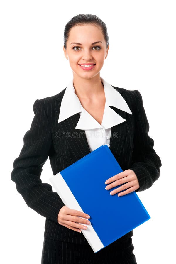 Mulher de negócios no branco imagem de stock royalty free Mulher de negócios no branco imagem de stock royalty free