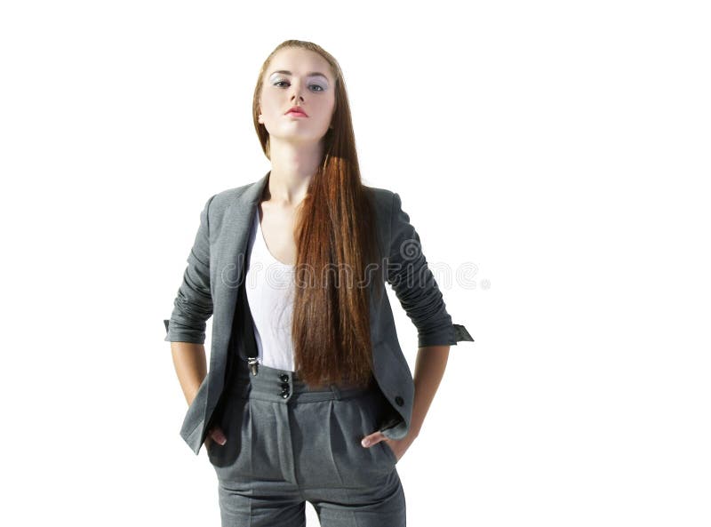 Mulher de negócios self-confident nova fotos de stock royalty free Mulher de negócios self-confident nova fotos de stock royalty free
