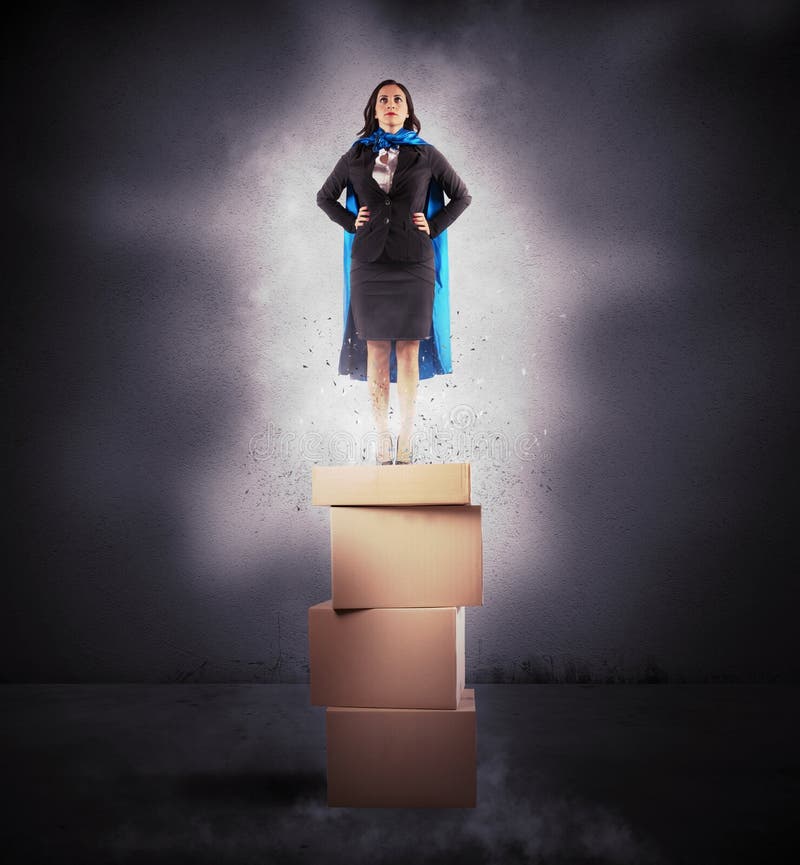 Mulher de negócios super imagem de stock Mulher de negócios super imagem de stock