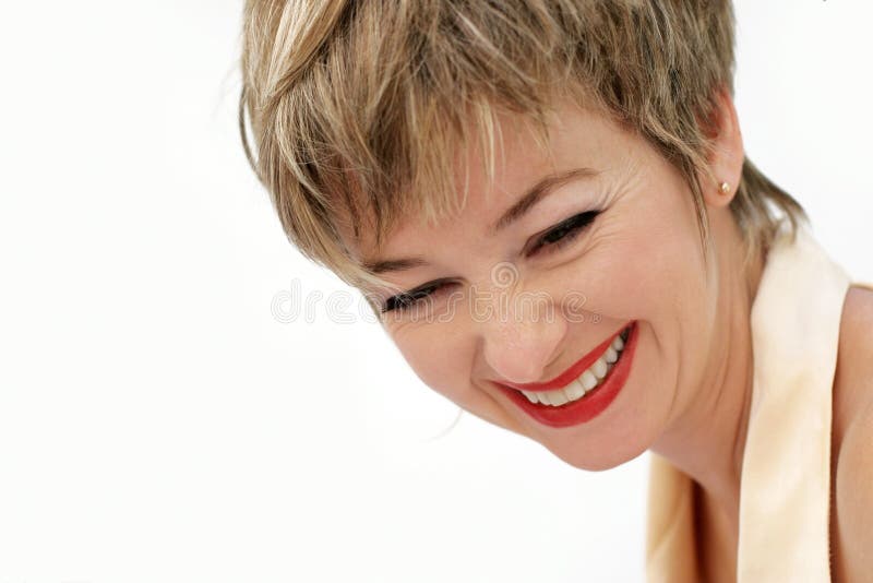 Mulher de riso foto de stock royalty free