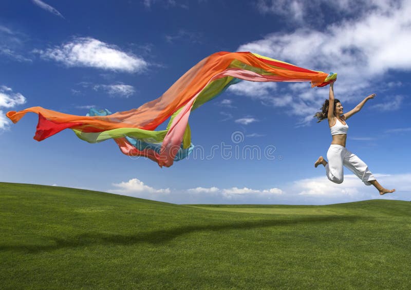 Mulher do arco-íris fotografia de stock Mulher do arco-íris fotografia de stock