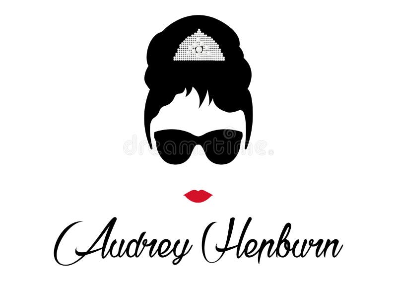 Portrait retrò woman, diva with Pearl jewelry, minimal Audrey illustration . Portrait retrò woman, diva with Pearl jewelry, minimal Audrey illustration .