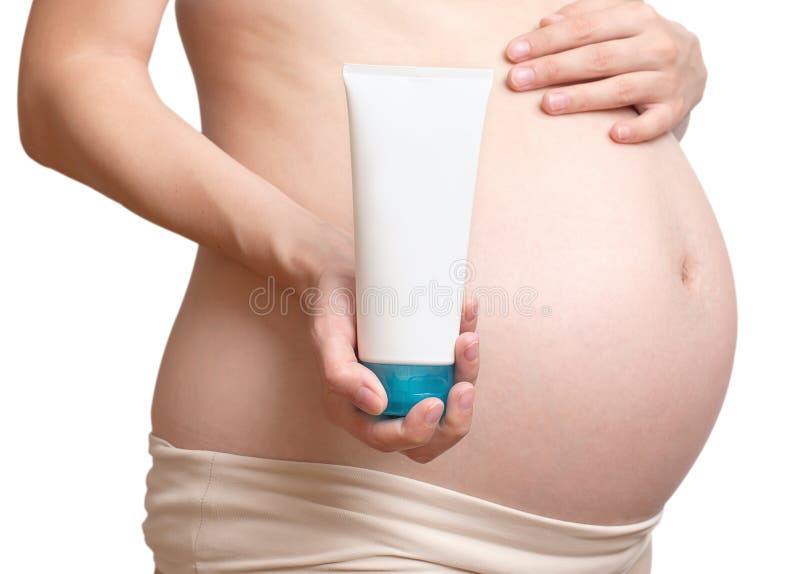 Mulher e creme foto de stock royalty free