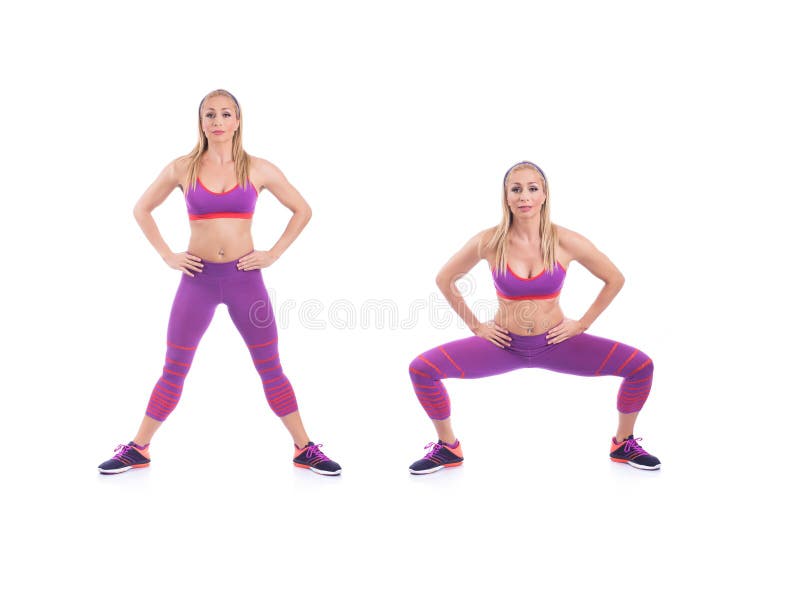 Mulher gravida nova bonita que faz exercícios em um fundo branco Gravidez adiantada fotos de stock Mulher gravida nova bonita que faz exercícios em um fundo branco Gravidez adiantada fotos de stock