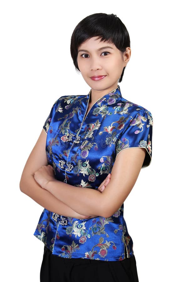 Mulher na roupa chinesa imagem de stock