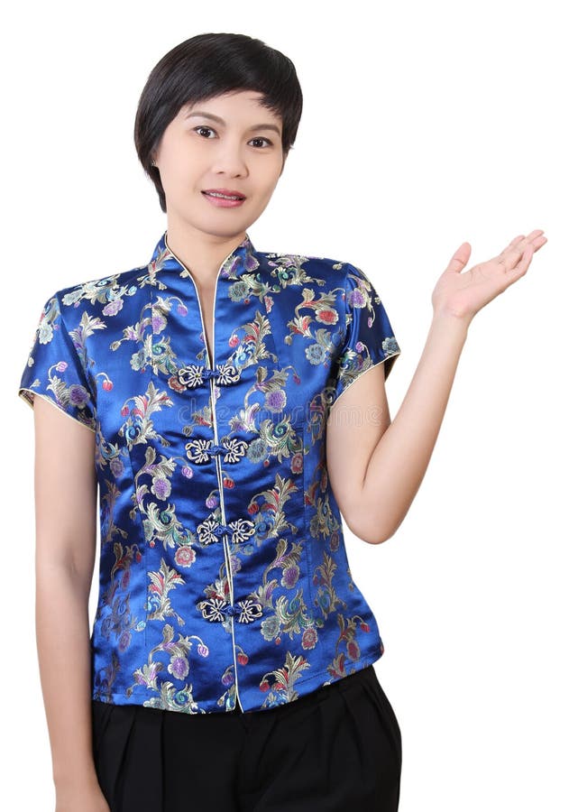 Mulher na roupa chinesa imagens de stock