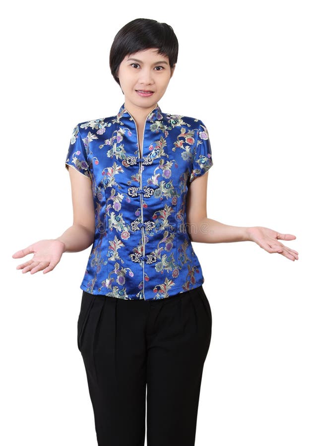 Mulher na roupa chinesa fotos de stock