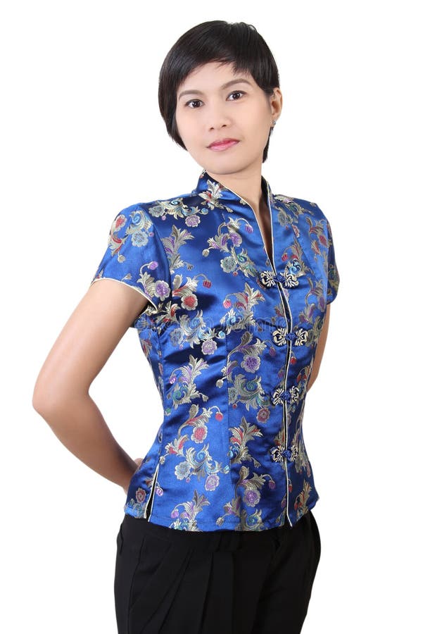 Mulher na roupa chinesa fotografia de stock