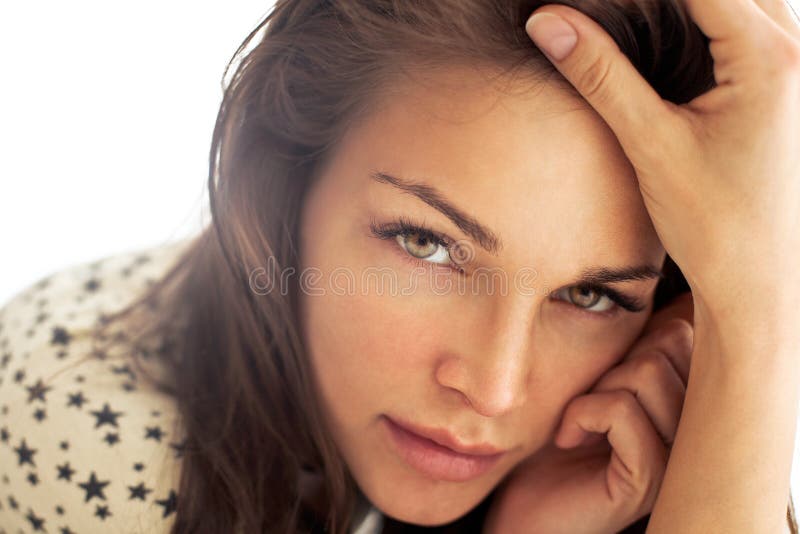 Mulher natural bonita foto de stock