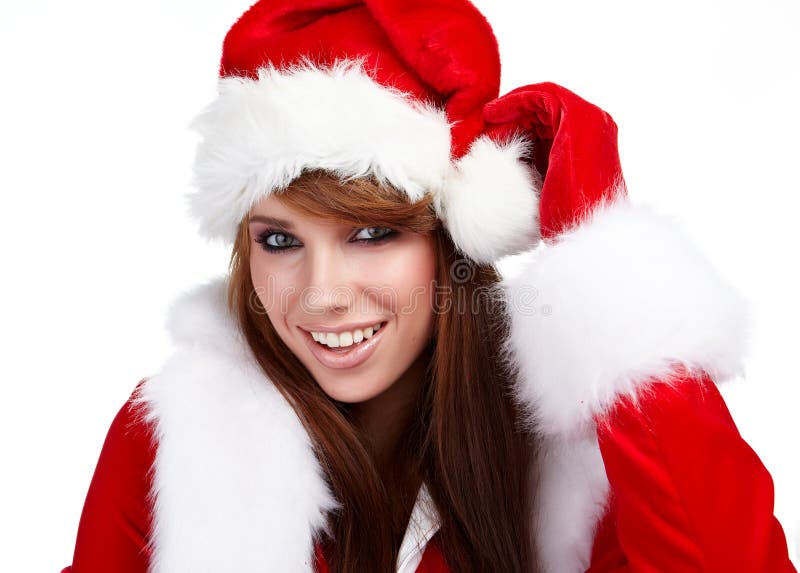 Jovem mulher do Natal imagem de stock royalty free