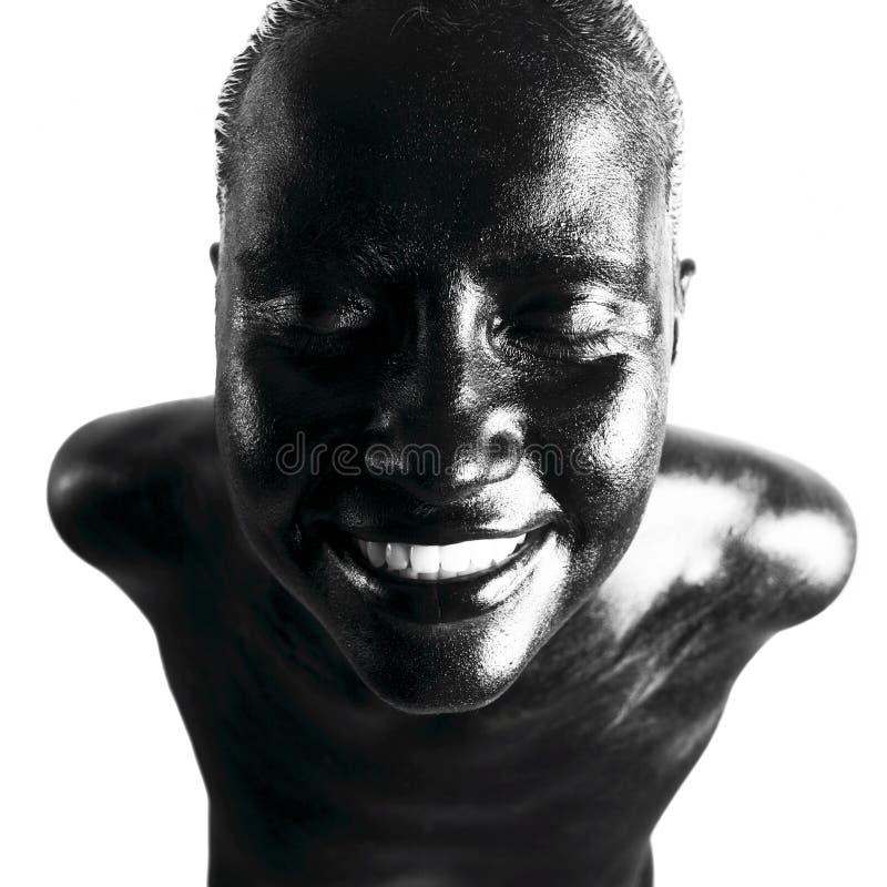 Mulher negra maquilhada fotos de stock royalty free