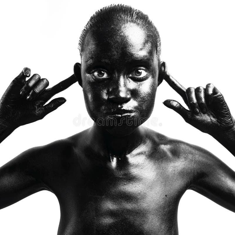 Mulher preta compo imagens de stock