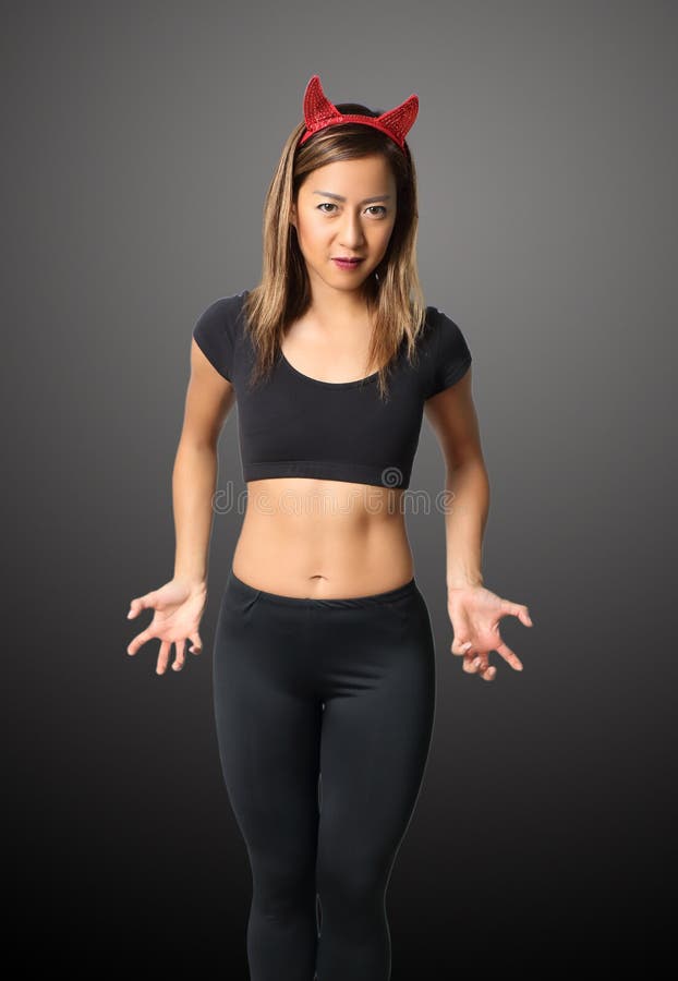 Mulher demónio negra fotos de stock royalty free