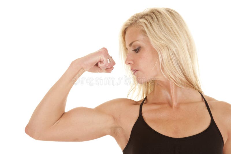 Woman Flexing Biceps stock image. Image of female, exercise - 42659157