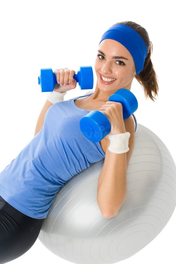 Mulher que faz o exercício da aptidão imagens de stock royalty free Mulher que faz o exercício da aptidão imagens de stock royalty free