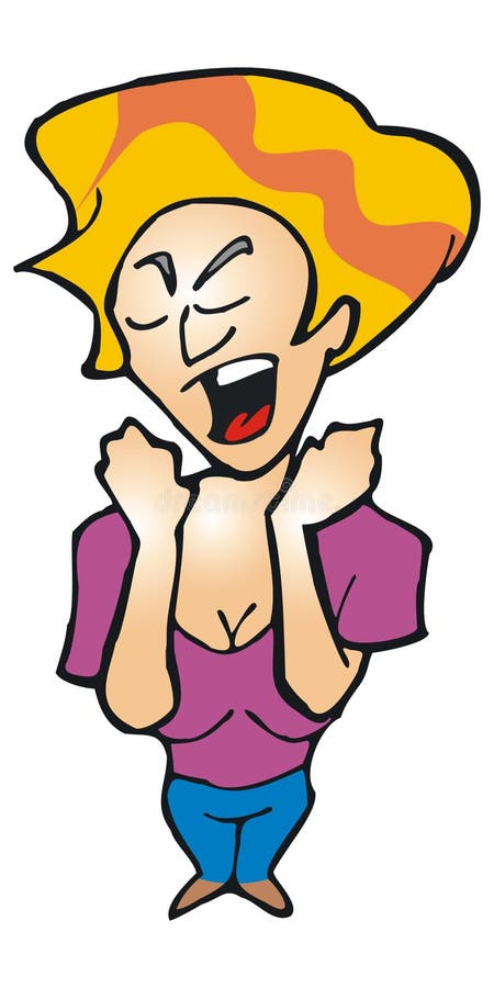 Mulher que grita ilustração royalty free Mulher que grita ilustração royalty free