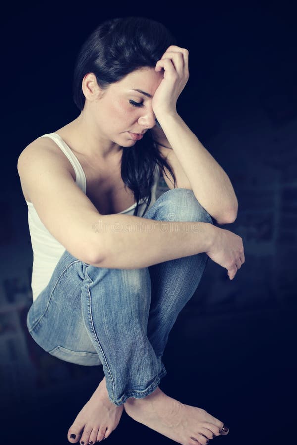 Mulher triste imagens de stock Mulher triste imagens de stock