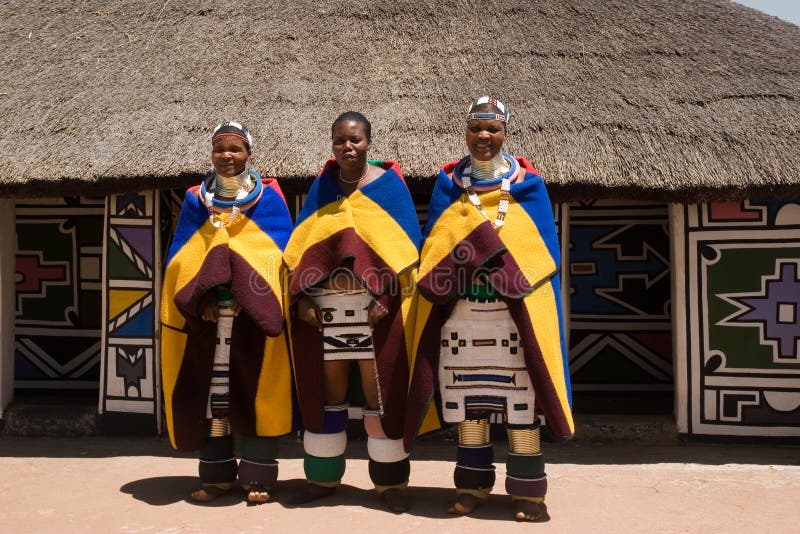 Mulheres Ndebele fotografia de stock