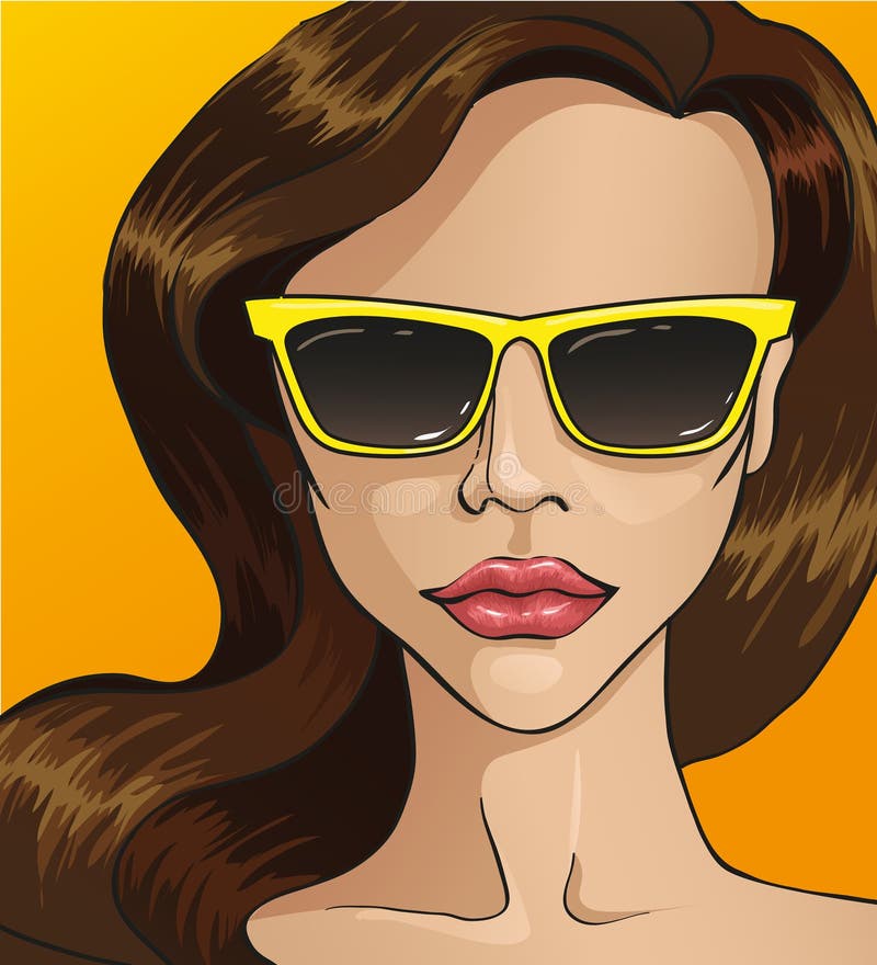 Mulheres nos óculos de sol ilustração royalty free Mulheres nos óculos de sol ilustração royalty free