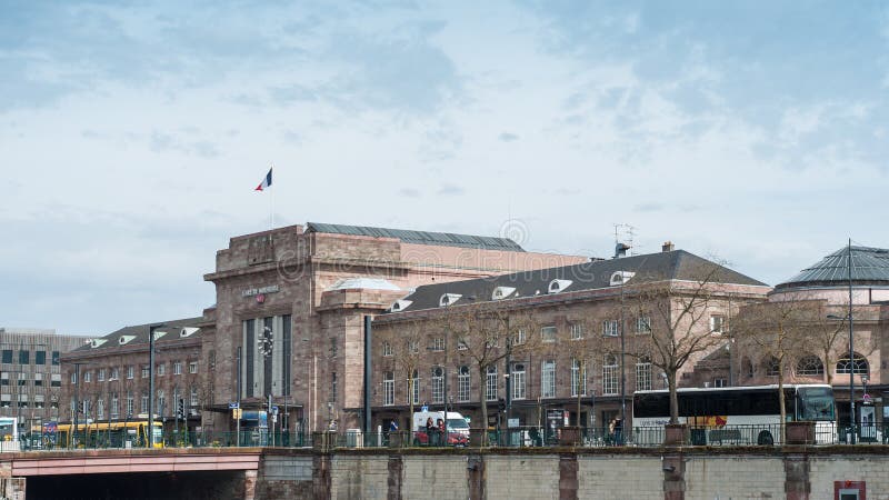 Panoramic of Train Station Facade in Mulhouse Editorial Stock Photo ...