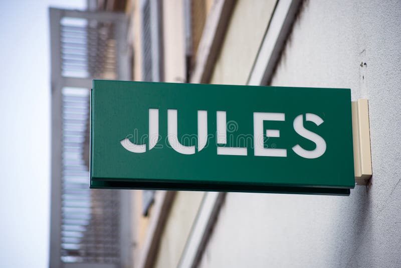 Jules Logo in Front of Their Shop for Lyon. Jules is a French Fashion ...