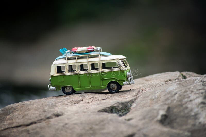 Miniature Volkswagen Van in Outdoor on the Rock - Travel Concept Editorial  Image - Image of sixties, voyage: 199653890