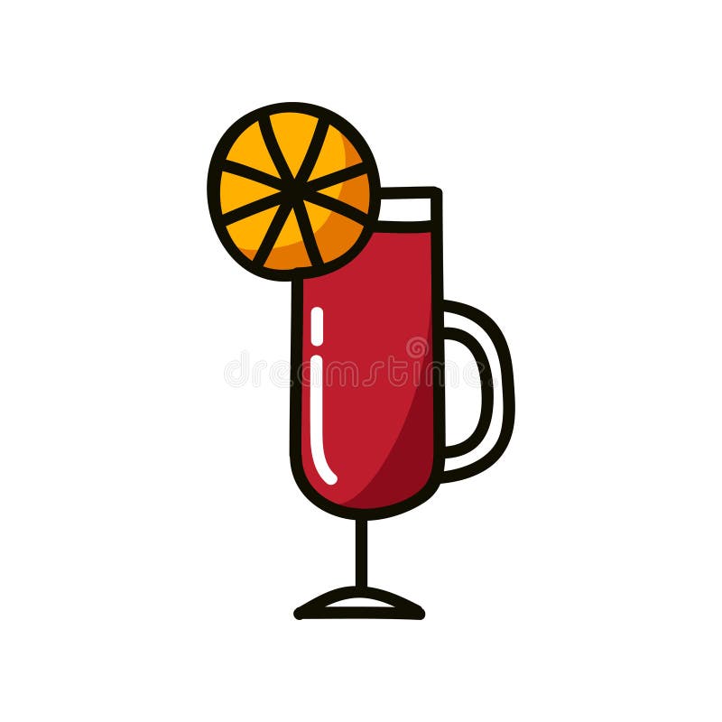 Mulled wine doodle icon, vector illustration royalty free illustration