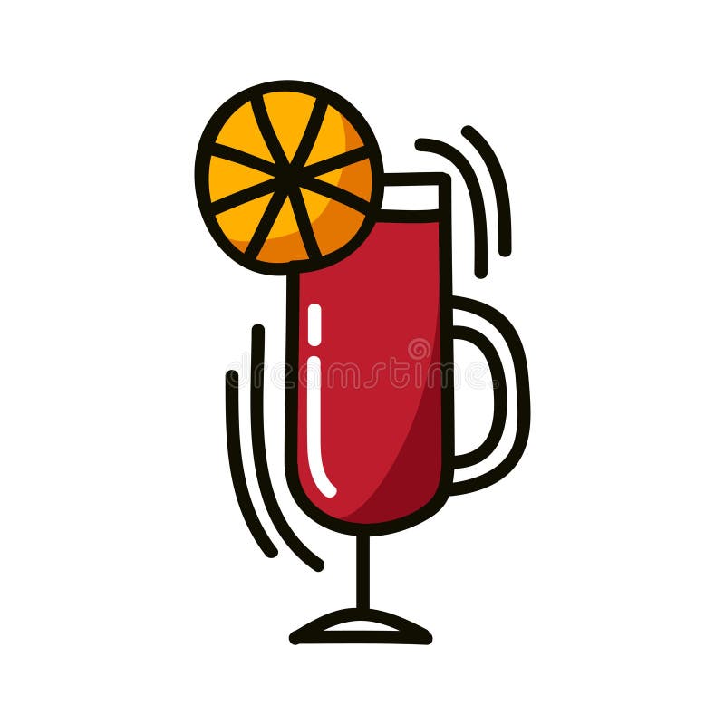 Mulled wine doodle icon, vector illustration royalty free illustration