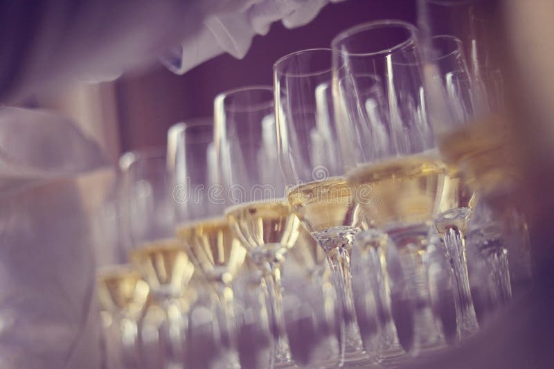 Multe pahare de vin stock photos