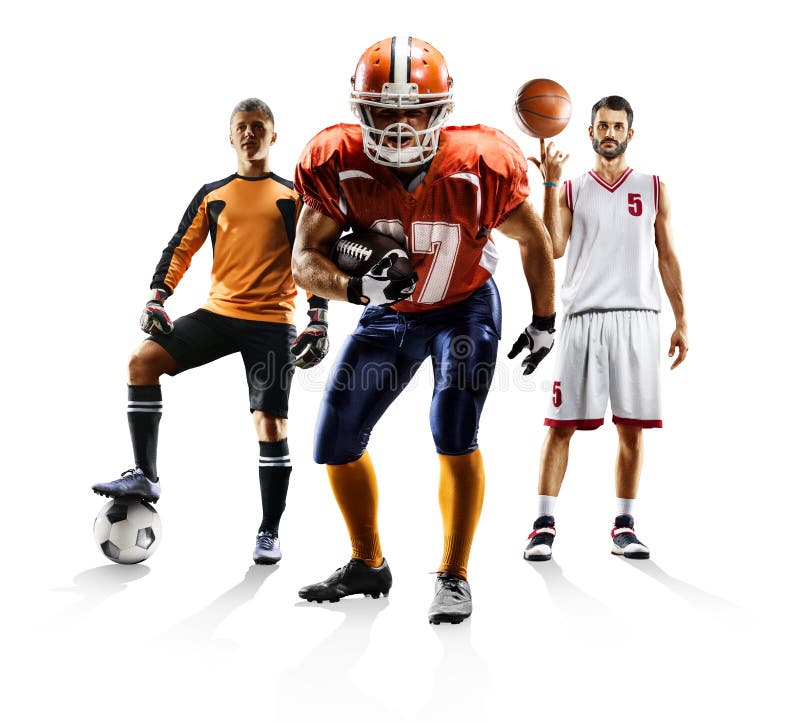 Multi bascketball американского футбола футбола коллажа спорта стоковое фото Multi bascketball американского футбола футбола коллажа спорта стоковое фото