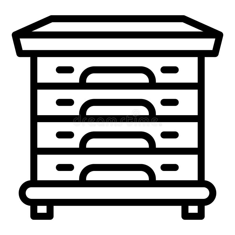Multi Beehive Icon, Outline Style Stock Vector - Illustration of farm