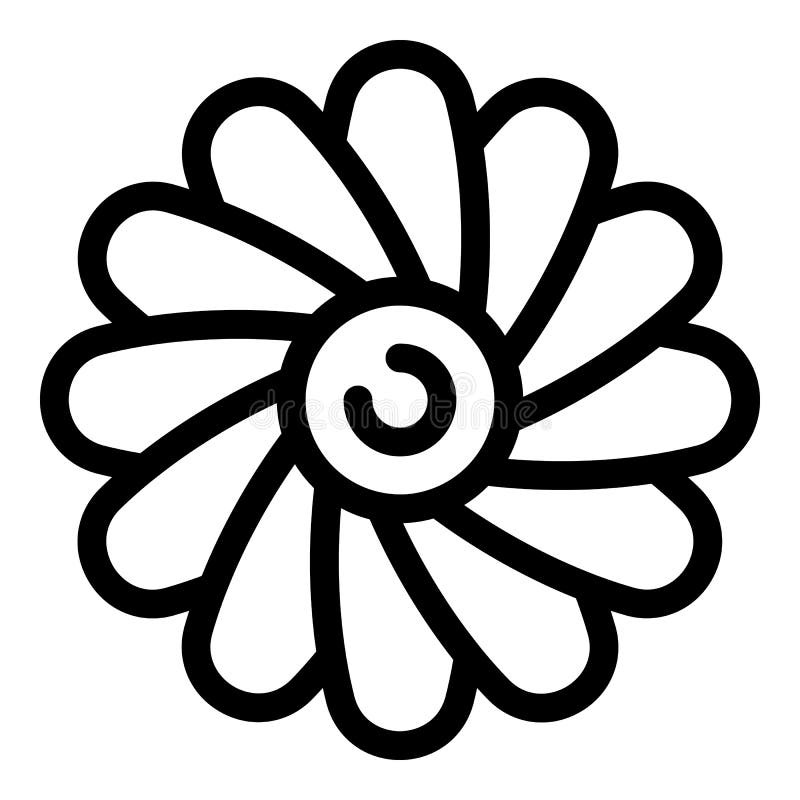 Multi blade propeller top view icon, outline style vector illustration